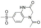 4-ACETYL-7-(METHYLSULFONYL)-3,4-DIHYDROQUINOXALIN-2(1H)-ONE 结构式