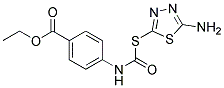 ETHYL 4-((((5-AMINO-1,3,4-THIADIAZOL-2-YL)THIO)CARBONYL)AMINO)BENZOATE 结构式