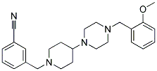 3-((4-[4-(2-METHOXYBENZYL)PIPERAZIN-1-YL]PIPERIDIN-1-YL)METHYL)BENZONITRILE 结构式