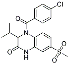 4-(4-CHLOROBENZOYL)-3-ISOPROPYL-7-(METHYLSULFONYL)-3,4-DIHYDROQUINOXALIN-2(1H)-ONE 结构式