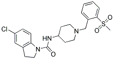 5-CHLORO-N-(1-[2-(METHYLSULFONYL)BENZYL]PIPERIDIN-4-YL)INDOLINE-1-CARBOXAMIDE 结构式