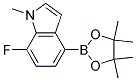 7-FLUORO-1-METHYL-4-(4,4,5,5-TETRAMETHYL-1,3,2-DIOXABOROLAN-2-YL)-1H-INDOLE 结构式