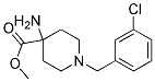 METHYL 4-AMINO-1-(3-CHLOROBENZYL)PIPERIDINE-4-CARBOXYLATE 结构式