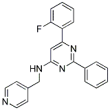 6-(2-FLUOROPHENYL)-2-PHENYL-N-(PYRIDIN-4-YLMETHYL)PYRIMIDIN-4-AMINE 结构式