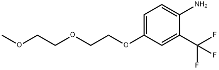 4-[2-(2-METHOXYETHOXY)ETHOXY]-2-(TRIFLUOROMETHYL)-PHENYLAMINE 结构式