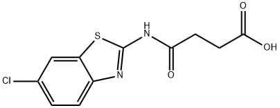 4-((6-CHLORO-1,3-BENZOTHIAZOL-2-YL)AMINO)-4-OXOBUTANOIC ACID 结构式