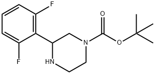 3-(2,6-DIFLUORO-PHENYL)-PIPERAZINE-1-CARBOXYLIC ACID TERT-BUTYL ESTER 结构式