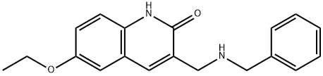 3-(BENZYLAMINO-METHYL)-6-ETHOXY-1H-QUINOLIN-2-ONE 结构式