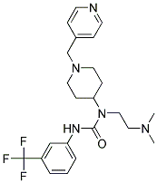 N-[2-(DIMETHYLAMINO)ETHYL]-N-[1-(PYRIDIN-4-YLMETHYL)PIPERIDIN-4-YL]-N'-[3-(TRIFLUOROMETHYL)PHENYL]UREA 结构式