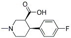 (3S,4S)-4-(4-FLUORO-PHENYL)-1-METHYL-PIPERIDINE-3-CARBOXYLIC ACID 结构式