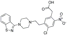 {5-[2-(4-BENZO[D]ISOTHIAZOL-3-YL-PIPERAZIN-1-YL)-ETHYL]-4-CHLORO-2-NITRO-PHENYL}-ACETIC ACID 结构式