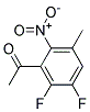 3-Acetylmethyl-1,2-difluoro-4-nitrobenzene 结构式