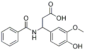 3-BENZOYLAMINO-3-(4-HYDROXY-3-METHOXY-PHENYL)-PROPIONIC ACID 结构式