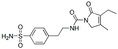 3-ETHYL-4-METHYL-2-OXO-2,5-DIHYDRO-PYRROLE-1-CARBOXYLIC ACID [2-(4-SULFAMOYL-PHENYL)-ETHYL]-AMIDE 结构式