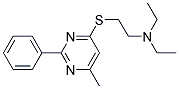 DIETHYL-[2-(6-METHYL-2-PHENYL-PYRIMIDIN-4-YLSULFANYL)-ETHYL]-AMIN 结构式
