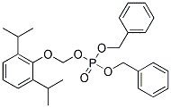 PHOSPHORIC ACID DIBENZYL ESTER 2,6-DIISOPROPYL-PHENOXYMETHYL ESTER 结构式