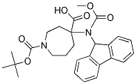 4-(9H-FLUOREN-9-YLMETHOXYCARBONYLAMINO)-AZEPANE-1,4-DICARBOXYLIC ACID 1-TERT-BUTYL ESTER 结构式