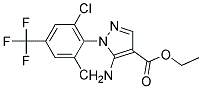 5-AMINO-1-[2,6-DICHLORO-4-(TRIFLUOROMETHYL)PHENYL]-1H-PYRAZOLE-4-CARBOXYLIC ACID ETHYL ESTER 结构式