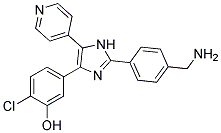 5-[2-(4-AMINOMETHYL-PHENYL)-5-PYRIDIN-4-YL-1H-IMIDAZOL-4-YL]-2-CHLORO-PHENOL 结构式