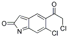 6-Chloro-5-(2-Chloroacetyl)-2-Oxyindole 结构式