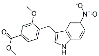 Methyl-3-Methoxy-4-(5-Nitroindole-3-Yl-Methyl) Benzoate 结构式