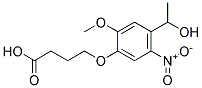4-[2-Methoxy-4-(1-hydroxyethyl)-5-nitrophenoxy]-butyric acid 结构式