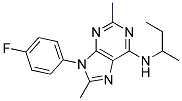 N-SEC-BUTYL-9-(4-FLUOROPHENYL)-2,8-DIMETHYL-9H-PURIN-6-AMINE 结构式