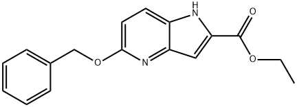 5-(苄氧基)-1H-吡咯并[3,2-B]吡啶-2-羧酸乙酯 结构式