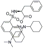 DANSYL-(D,L)-PHENYLALANINE DICYCLOHEXYLAMMONIUM SALT 结构式