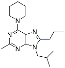 9-ISOBUTYL-2-METHYL-6-(PIPERIDIN-1-YL)-8-PROPYL-9H-PURINE 结构式