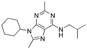9-CYCLOHEXYL-N-ISOBUTYL-2,8-DIMETHYL-9H-PURIN-6-AMINE 结构式