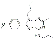 9-BUTYL-8-(4-METHOXYPHENYL)-2-METHYL-N-PROPYL-9H-PURIN-6-AMINE 结构式