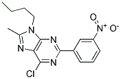 9-Butyl-6-chloro-8-methyl-2-(3-nitrophenyl)-9H-purine 结构式
