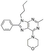 9-BUTYL-2-METHYL-6-MORPHOLINO-8-PHENYL-9H-PURINE 结构式