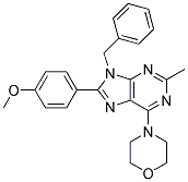 9-BENZYL-8-(4-METHOXYPHENYL)-2-METHYL-6-MORPHOLINO-9H-PURINE 结构式