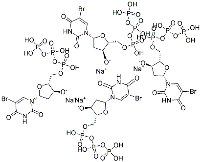 5-BROMO-2'-DEOXY-URIDINE-5'-(TETRAHYDROGEN TRIPHOSPHATE), TETRASODIUM SALT 结构式