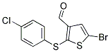 5-BROMO-2-[(4-CHLOROPHENYL)THIO]THIOPHENE-3-CARBALDEHYDE 结构式