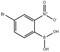 4-溴-2-硝基苯硼酸 结构式