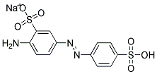4-AMINOAZOBENZENE-3,4'-DISULFONIC ACID,MONOSODIUM SALT 结构式