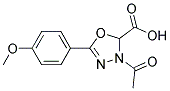 3-乙酰基-2,3-二氢-5-(-4-甲氧苯基)-1,3,4-恶二唑-2-甲酸 结构式