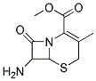 3-甲基-7-氨基-8-羰基-5-硫杂-1-氮杂-双环[4.2.0]-2-辛烯-2-羧酸甲酯 结构式