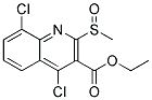 ETHYL 4,8-DICHLORO-2-(METHYLSULFINYL)QUINOLINE-3-CARBOXYLATE, TECH 结构式