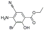 Ethyl 4-amino-3-bromo-5-cyano-2-hydroxybenzoate, tech 结构式