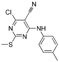 4-CHLORO-2-(METHYLTHIO)-6-(4-TOLUIDINO)PYRIMIDINE-5-CARBONITRILE, TECH 结构式