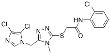 N1-(2-CHLOROPHENYL)-2-({5-[(4,5-DICHLORO-1H-IMIDAZOL-1-YL)METHYL]-4-METHYL- 4H-1,2,4-TRIAZOL-3-YL}THIO)ACETAMIDE 结构式