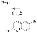 6-Bromo-2-chloro-4-(4,4-dimethyl-4,5-dihydro-1,3-oxazol-2-yl)quinoline hydrochloride 结构式