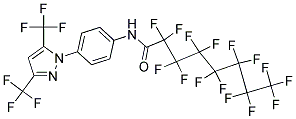 N1-{4-[3,5-DI(TRIFLUOROMETHYL)-1H-PYRAZOL-1-YL]PHENYL}-2,2,3,3,4,4,5,5,6,6, 7,7,8,8,8-PENTADECAFLUOROOCTANAMIDE 结构式