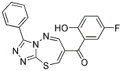 (5-FLUORO-2-HYDROXYPHENYL)(3-PHENYL[1,2,4]TRIAZOLO[3,4-B][1,3,4]THIADIAZEPIN-7-YL)METHANONE 结构式