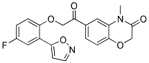 6-[(4-FLUORO-2-ISOXAZOL-5-YLPHENOXY)ACETYL]-4-METHYL-2H-1,4-BENZOXAZIN-3(4H)-ONE 结构式