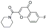 6-FLUORO-2-(PIPERIDINE-1-CARBONYL)CHROMEN-4-ONE 结构式